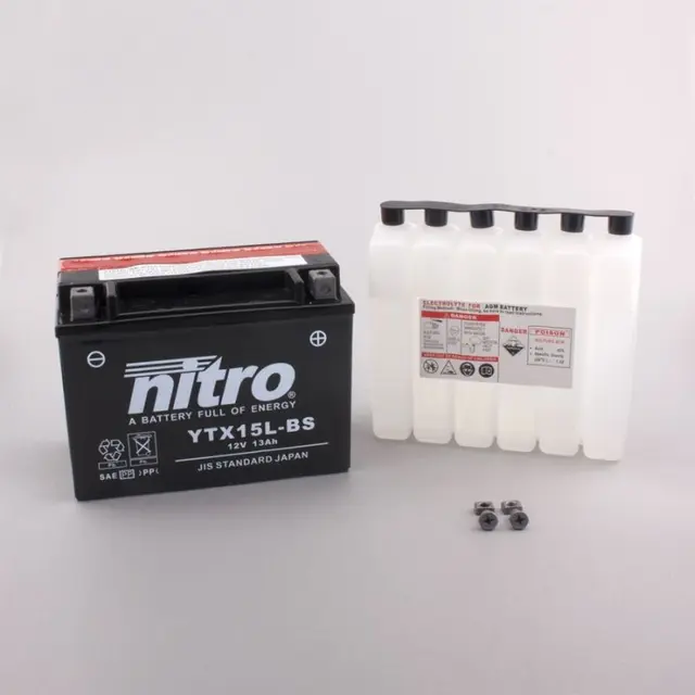 Nitro YTX15L-BS - 12V ATV/MC/Snøscooter Batteri