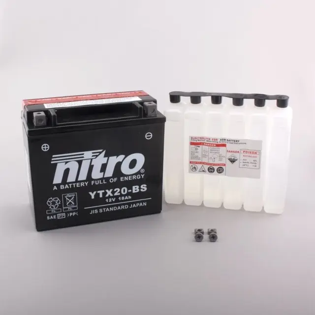 Nitro YTX20-BS - 12V ATV/MC/Snøscooter Batteri