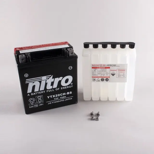 Nitro YTX20CH-BS - 12V ATV/MC/Snøscooter Batteri
