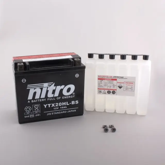 Nitro YTX20HL-BS - 12V ATV/MC/Snøscooter Batteri