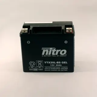 Nitro YTX24HL-BS - 12V ATV/MC/Sn&#248;scooter Batteri 12V, 21Ah, 205x87x162, AGM GEL