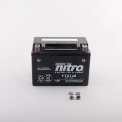 Nitro YTZ12S - 12V ATV/MC/Sn&#248;scooter Batteri 12V, 11Ah, 150x87x110, Forseg., AGM GEL
