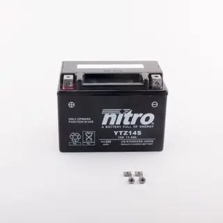 Nitro YTZ14S - 12V ATV/MC/Sn&#248;scooter Batteri 12V, 11.2Ah, 150x87x110, AGM GEL