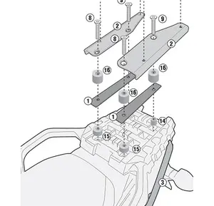 Givi bagasjebrett Monolock Suzuki DL1000 V-Strom 2014 