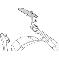 Givi Bagasjebrett Monolock Kawasaki Versys 1000