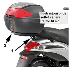Givi Bagasjebrett Monolock Piaggio Zip 50/125