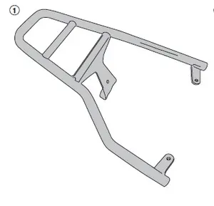 Givi bagasjebrett sort monolock