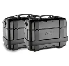 Givi Trekker Sidevesker 33 liter, Sort Inkl. esylinder for toppbox, 2 stk