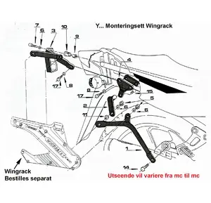 MONTERINGSETT GIVI  HONDA DOMINATOR 650 1995-2001
