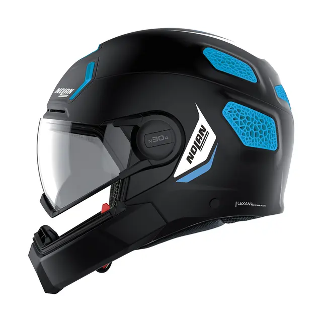 Nolan N30-4TP Inception Sort/Blå M/58 Crossover hjelm Superventilert ECE/22-06 