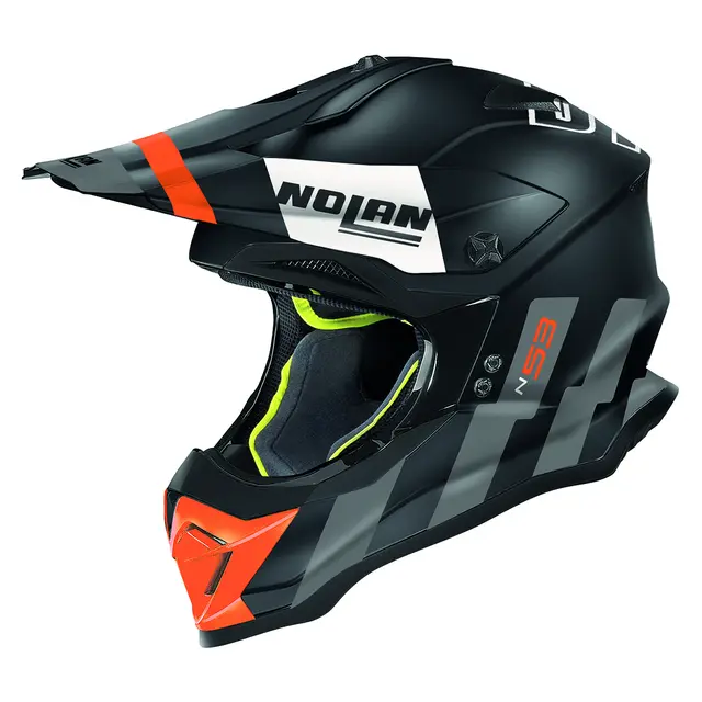 Nolan N53 Sparkler  Grå/Oransj L/60 MX-hjelm, komfort, agressiv design 