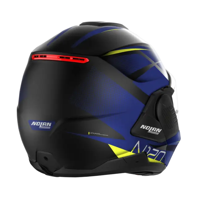 Nolan N120-1 Nightlife  Sort/blå 3XL-66 ECE 22-06, N-Com, Hjelm m/"Flip back" 