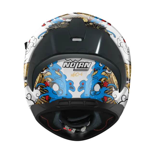 Nolan N60-6 Sport Wyvern hvit/blå  L-60 ECE 22-06 Sport, solvisir, Spoiler 