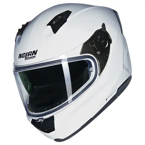 Nolan N60-6 Classico Hvit blank ECE 22-06 Allround helhjelm med solvisir