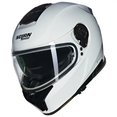 Nolan N80-8 Classico Hvit blank ECE 22-06 Sporty N-Com Komfort Solvisir