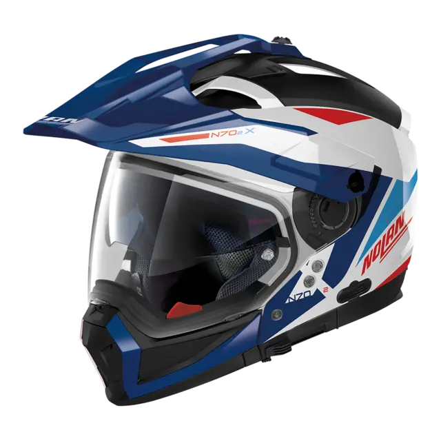 Nolan N70-2X Stunner Met.blå M-58 ECE 22-06 Crossover Stort synsfelt N-Com 