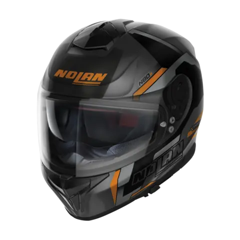 Nolan N80-8 Wanted Matt oransj ECE 22-06 Sporty N-Com Komfort Solvisir