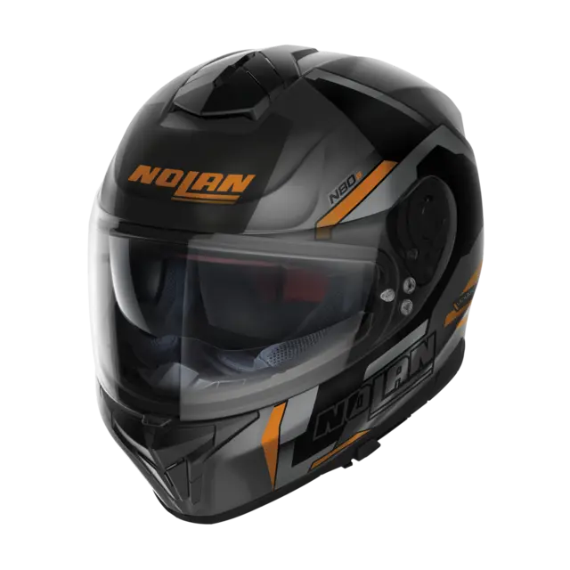 Nolan N80-8 Wanted Matt oransj L-60 ECE 22-06 Sporty N-Com Komfort Solvisir 