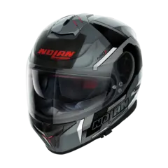 Nolan N80-8 Wanted Met.gr&#229;/sort XS-54 ECE 22-06 Sporty N-Com Komfort Solvisir