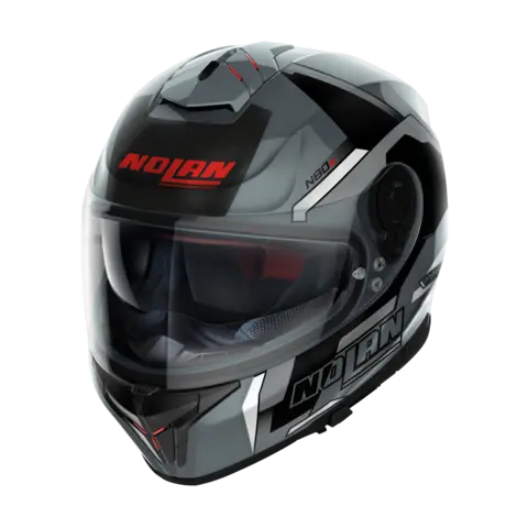 Nolan N80-8 Wanted Met.grå/sort ECE 22-06 Sporty N-Com Komfort Solvisir