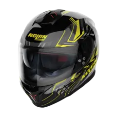Nolan N80-8 Turbolence Sort/gul S-56 ECE 22-06 Sporty N-Com Komfort Solvisir