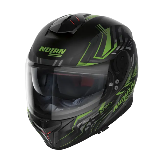 Nolan N80-8 Turbolence Matt grønn S-56 ECE 22-06 Sporty N-Com Komfort Solvisir 