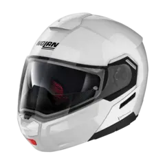 Nolan N90-3 Classic Met.hvit XL-62 ECE 22-06 &#197;pningshjelm Solvisir N-Com