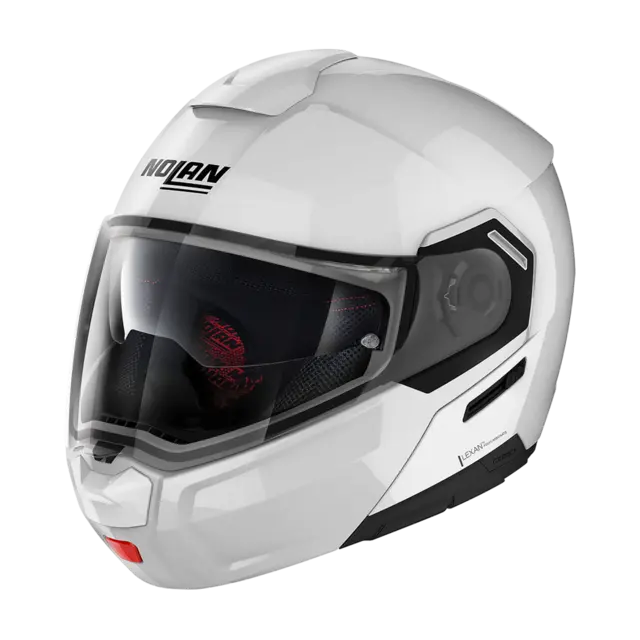Nolan N90-3 Classic Met.hvit XL-62 ECE 22-06 Åpningshjelm Solvisir N-Com 