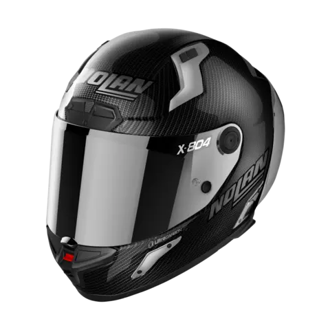 Nolan X-804RS Carbon Silver Edition ECE 22-06 Racing GP-spoiler Sølv visir