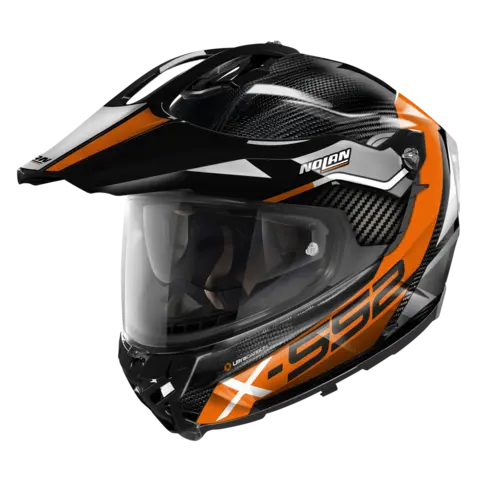 Nolan X-552 Carbon Dinamo Oransj ECE 22-06 Adventure N-Com DD-Ring lås