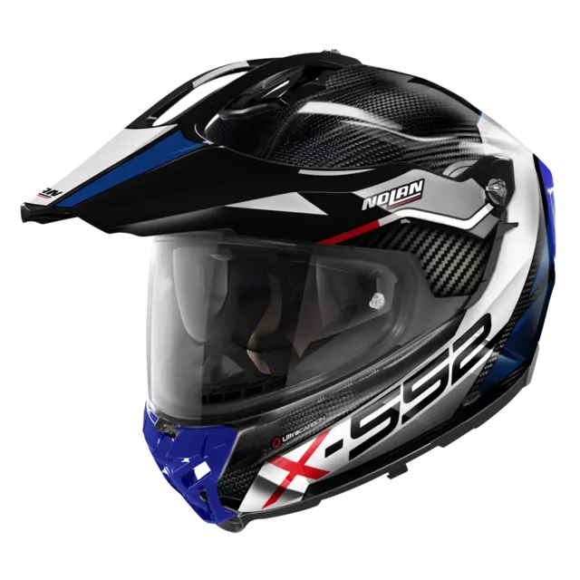 Nolan X-552 Carbon Dinamo Blå L-60 ECE 22-06 Adventure N-Com DD-Ring lås 