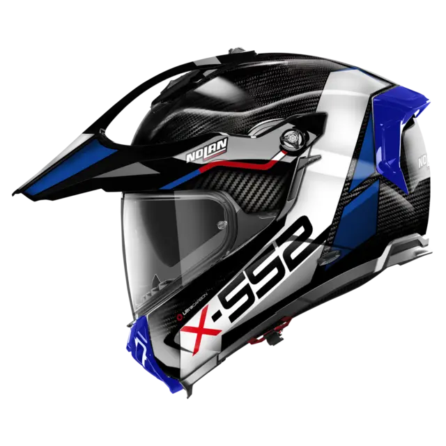 Nolan X-552 Carbon Dinamo Blå L-60 ECE 22-06 Adventure N-Com DD-Ring lås 
