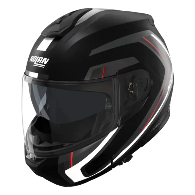 Nolan N100-6 Radiante Matt Rød  L-60 ECE 22-06 N-Com Åpningshjelm Komfort 