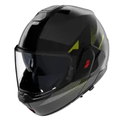 Nolan N120-1 Ciclone Lava/grønn  L-60 ECE 22-06, N-Com, Hjelm m/"Flip back"