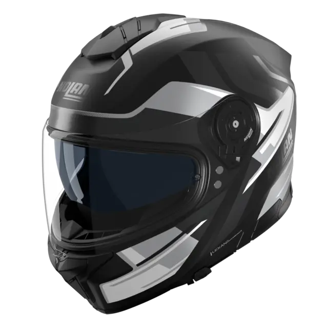 Nolan N80-8 Tritico Matt hvit L-60 ECE 22-06 Sporty N-Com Komfort Solvisir 