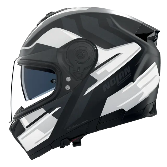 Nolan N80-8 Tritico Matt hvit L-60 ECE 22-06 Sporty N-Com Komfort Solvisir 