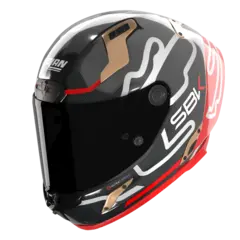 Nolan X-804UCRS World SBK L-60 ECE 22-06 Racing GP-spoiler Mørkt visir