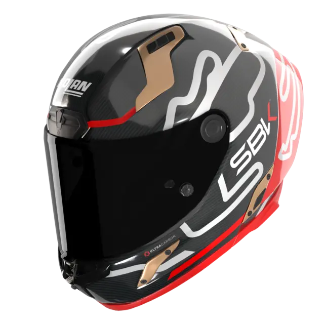 Nolan X-804UCRS World SBK L-60 ECE 22-06 Racing GP-spoiler Mørkt visir 