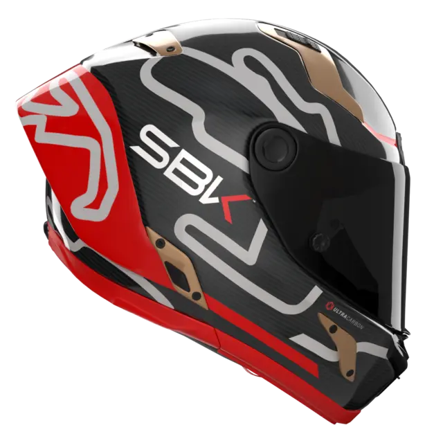 Nolan X-804UCRS World SBK L-60 ECE 22-06 Racing GP-spoiler Mørkt visir 