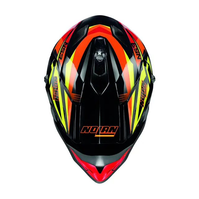Nolan N53 Fender Met.sort/oransj L-60 MX-hjelm, komfort, agressiv design 
