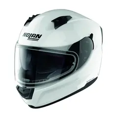 Nolan N60-6 Special hvit blank L-60 Allround helhjelm, Komfort, solvisir
