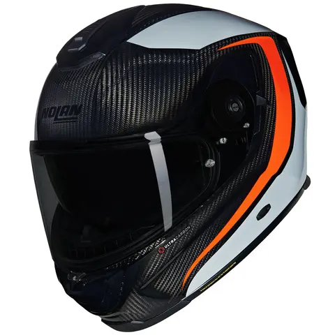 Nolan X-903UC Intrigo Grå/Rød ECE22-06 NCom Sotet visir Sport Solvisir
