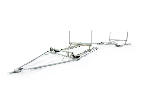 Snøscooter Tømmerdoning, Stor Tømmerkjelke m/bremsedrag og plastbelegg