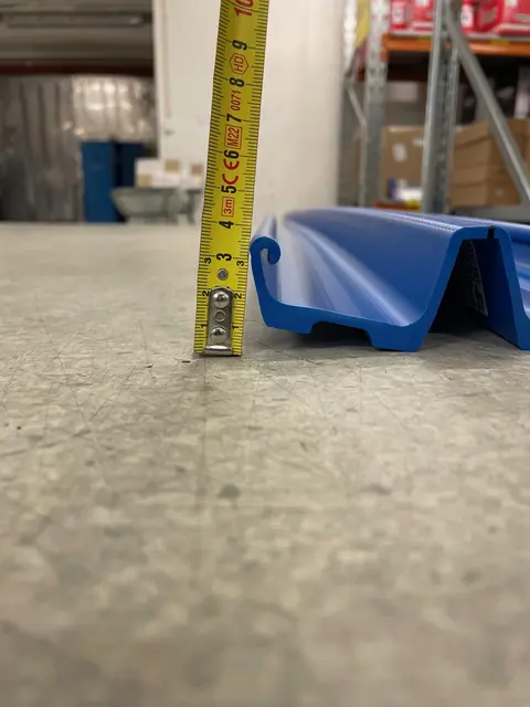 Plastbelegg Ski for mellom/stor Kjelke Blå, Lengde 180cm, 14 cm bredde 