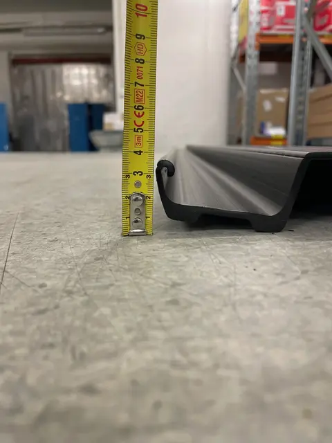 Plastbelegg SVB M/S Kjelke - Sort (Bred) 180cm, leveres enkeltvis 