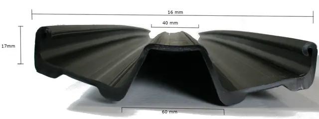 Plastbelegg SVB M/S Kjelke - Sort (Bred) 180cm, leveres enkeltvis 
