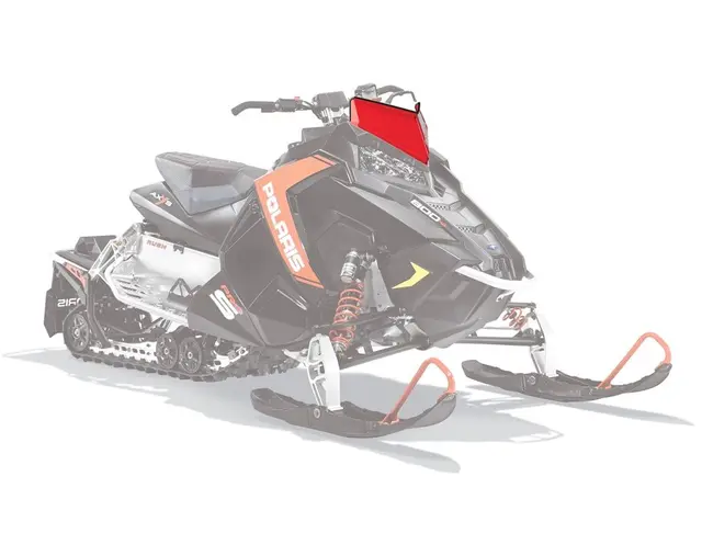 Polaris Low Windshield 18cm Red / White 