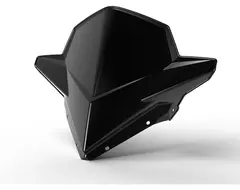 Polaris Flatland Mid Windshield 46 cm Gloss Black