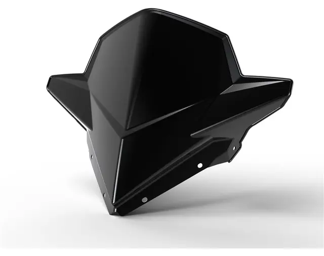 Polaris Flatland Mid Windshield 46 cm Gloss Black 