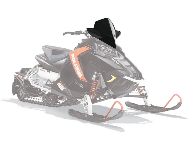 Polaris Flatland Mid Windshield 46 cm Gloss Black 